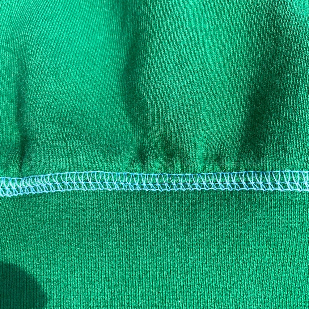 BOHO CHIC VINTAGE CROPPED SWEATSHIRT REVERSE STYLE STITCHING SUPER COZY - Picture 6 of 9